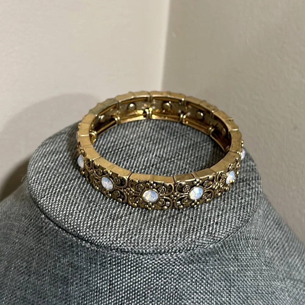 Lia Sophia Gold Tone Stretch Bracelet - Picture 2 of 4